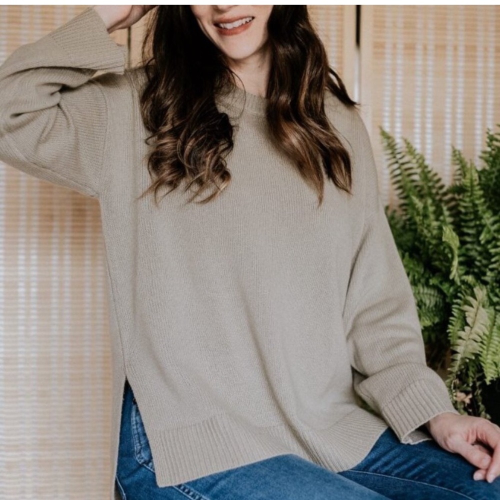 Jenni kayne 100% cashmere crewneck sweater